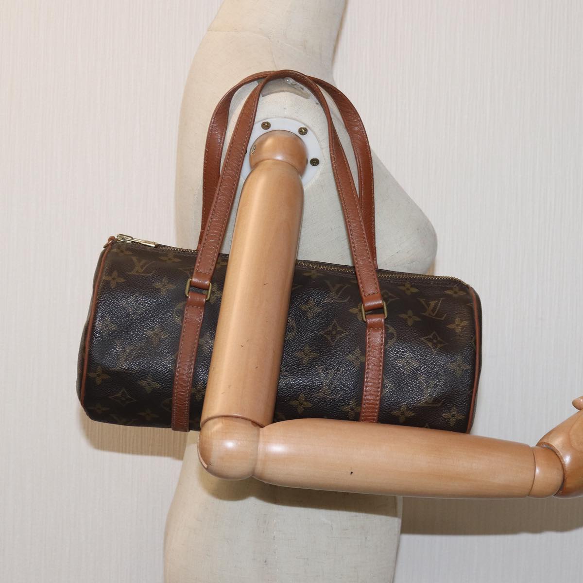 LOUIS VUITTON Monogram Papillon 30 Hand Bag M51385 LV 75009