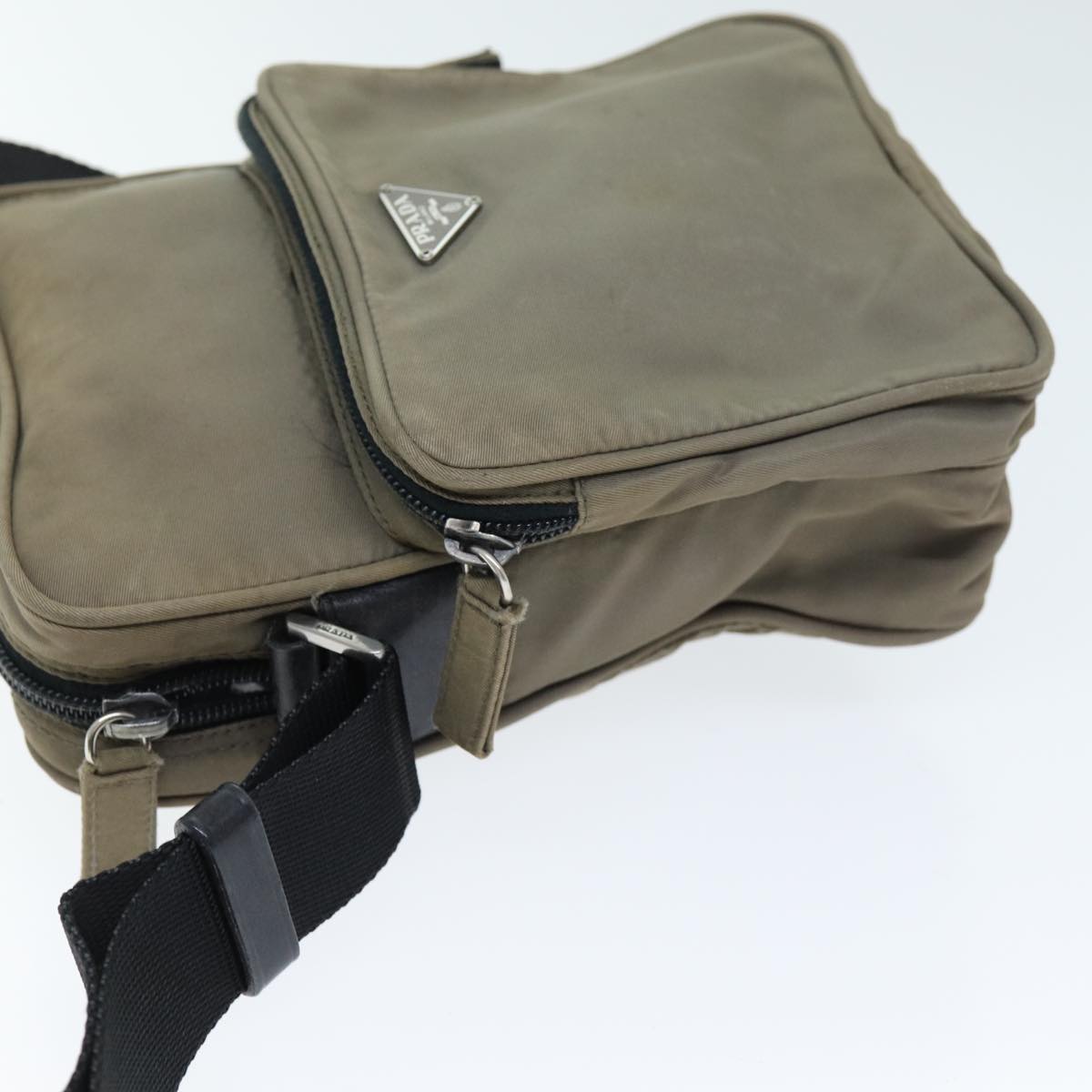 Luxury PradaShoulder Bag Nylon Beige 75014