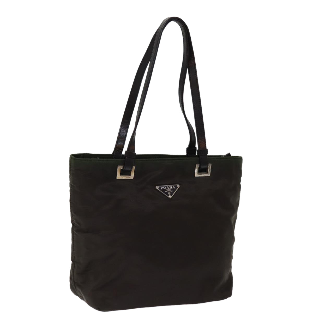 Luxury PradaTote Bag Nylon Khaki 75017