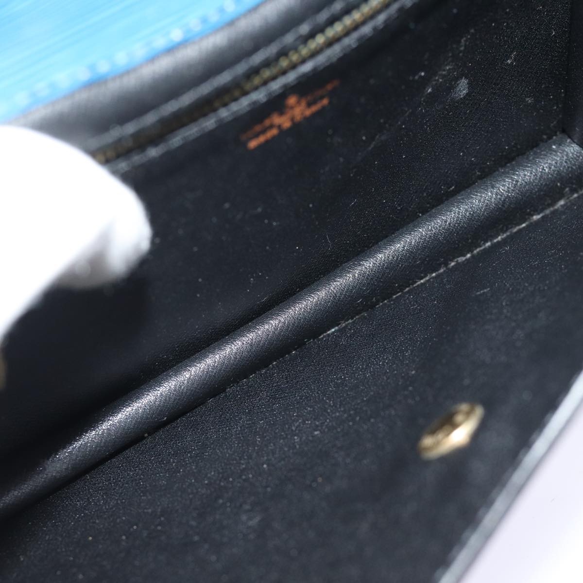 LOUIS VUITTON Epi Montaigne 23 Clutch Bag Blue M52665 LV 75039