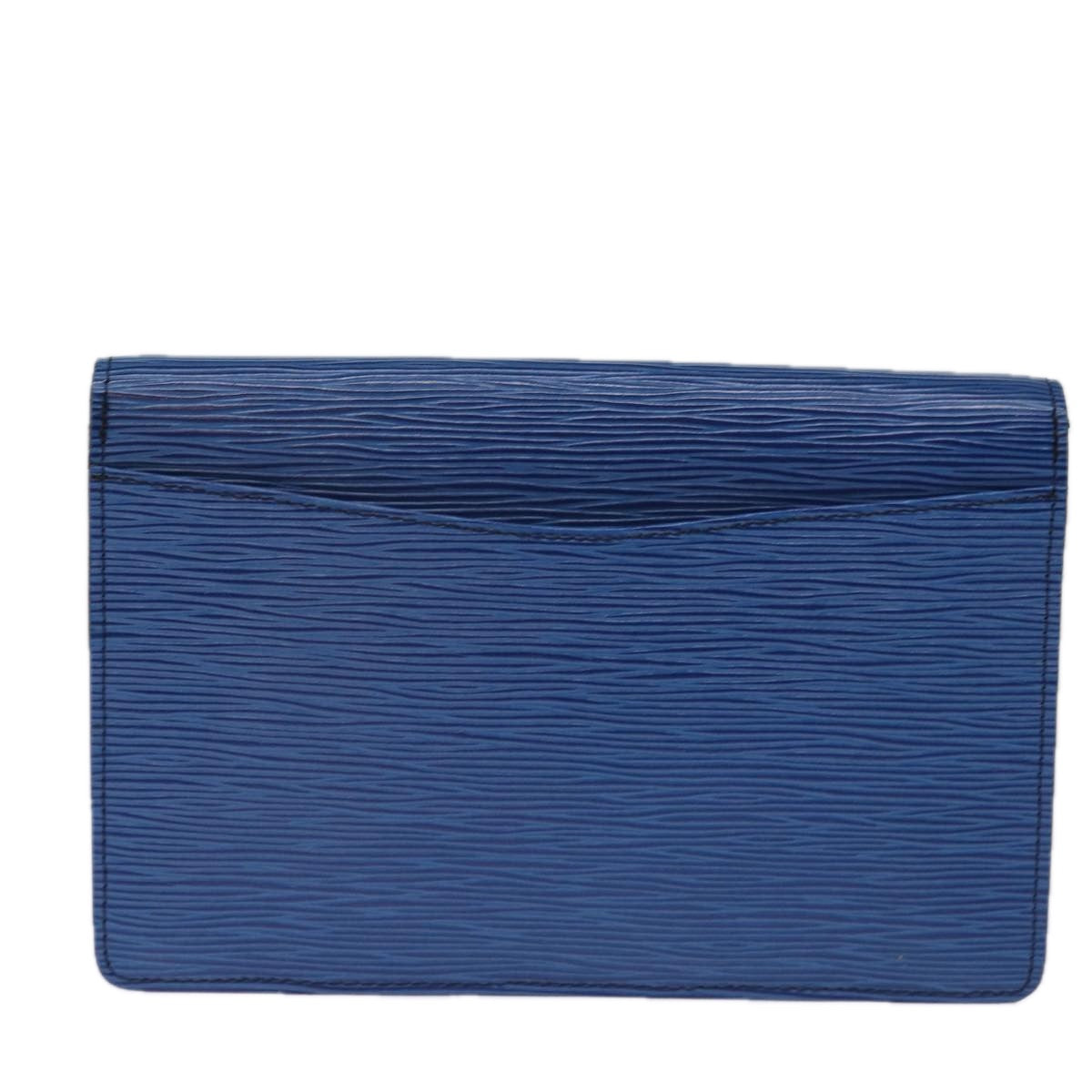 LOUIS VUITTON Epi Montaigne 23 Clutch Bag Blue M52665 LV 75039