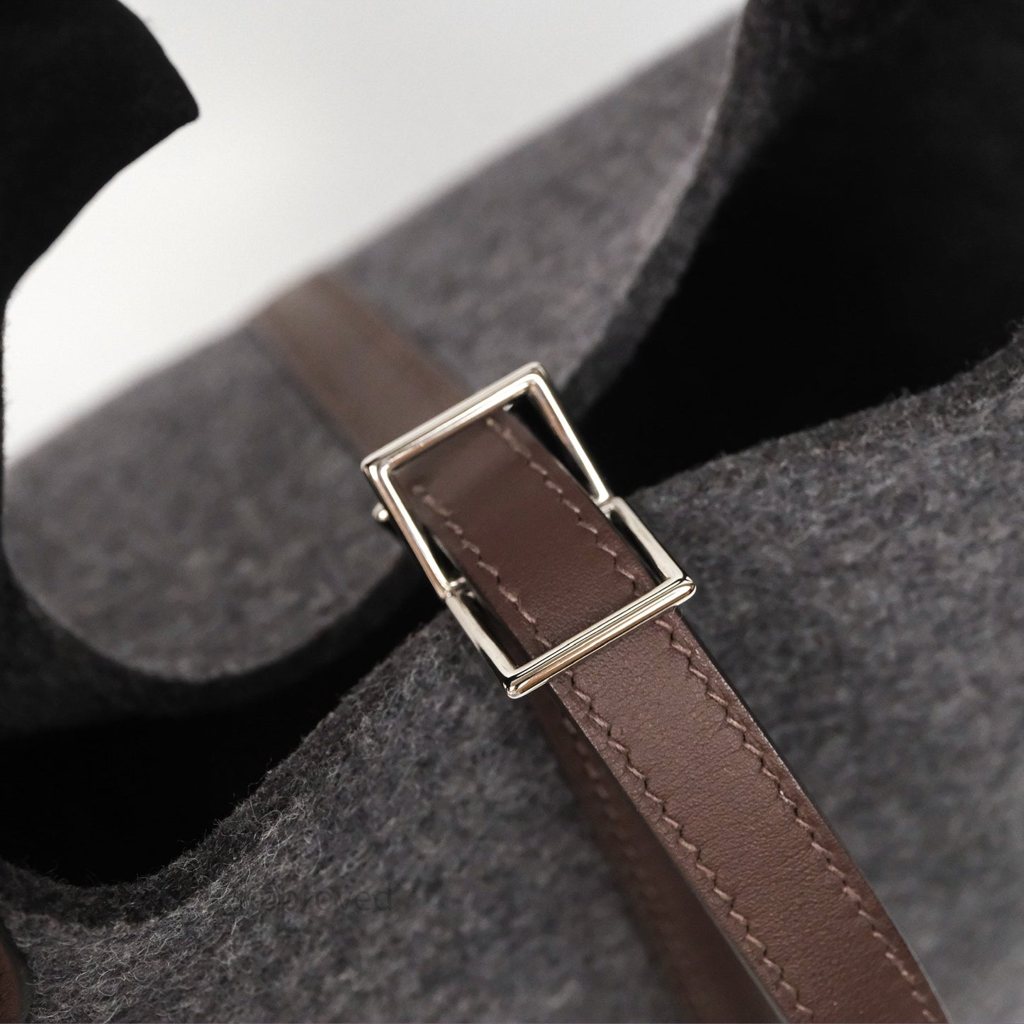 Hermès Picotin 18 Feutre/Veau Swift AE Gris Moyen/Havai Palladium Hardware
