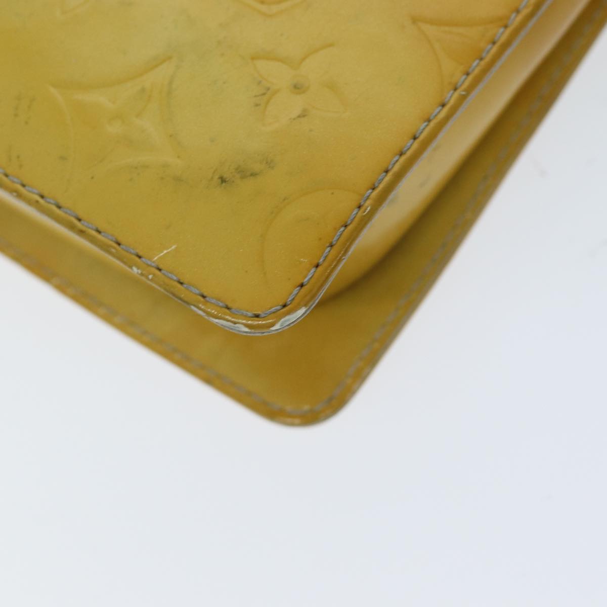 LOUIS VUITTON Monogram Vernis Motto Accessory Pouch Gris M91030 LV 75041