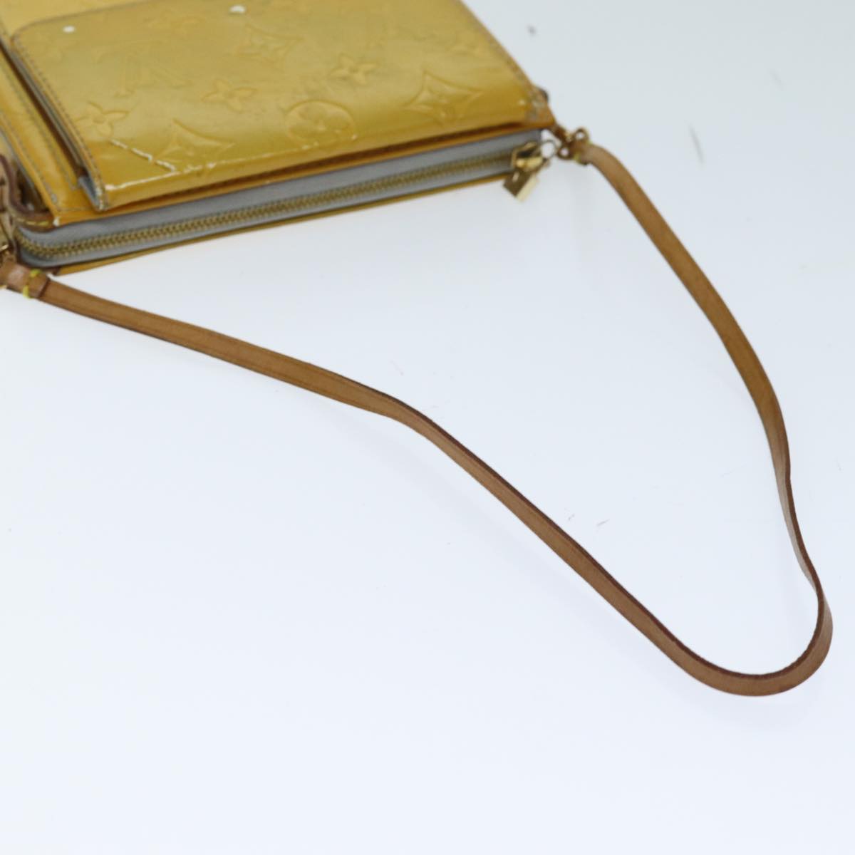 LOUIS VUITTON Monogram Vernis Motto Accessory Pouch Gris M91030 LV 75041