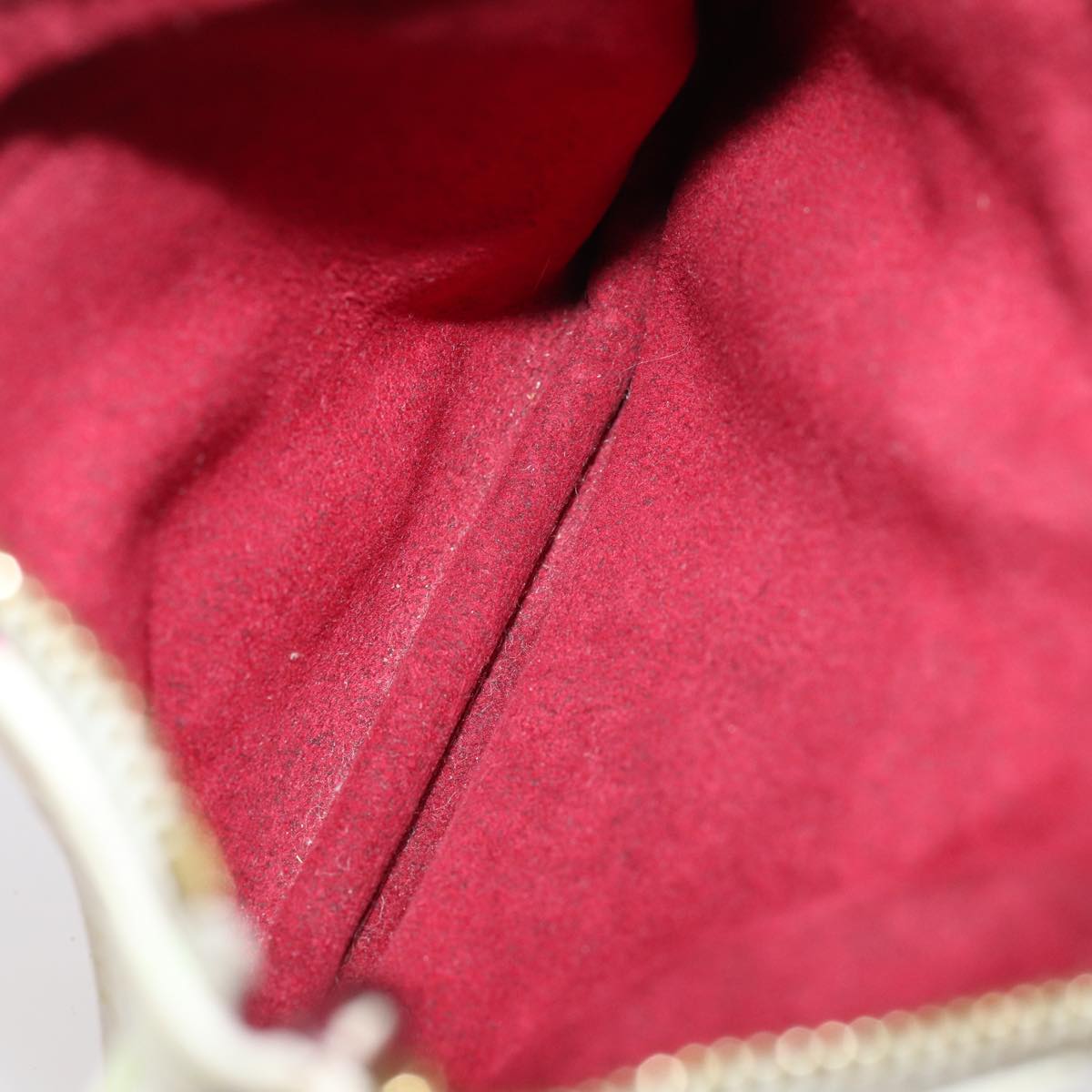 LOUIS VUITTON Monogram Multicolor Pochette MM Pouch White M60028 LV 75045