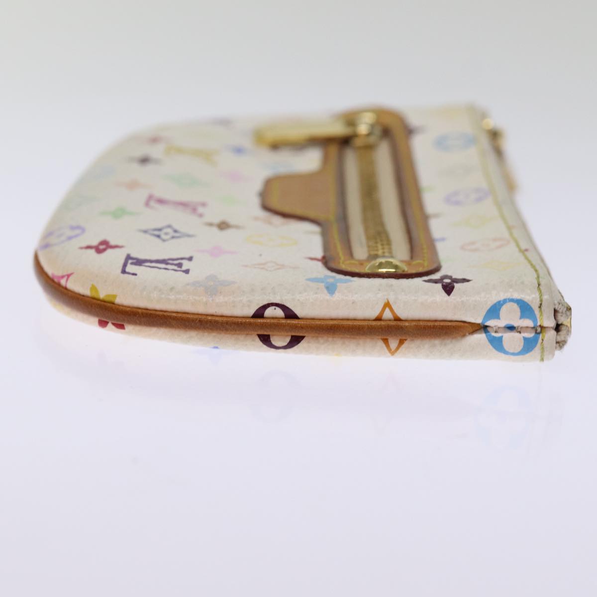 LOUIS VUITTON Monogram Multicolor Pochette MM Pouch White M60028 LV 75045