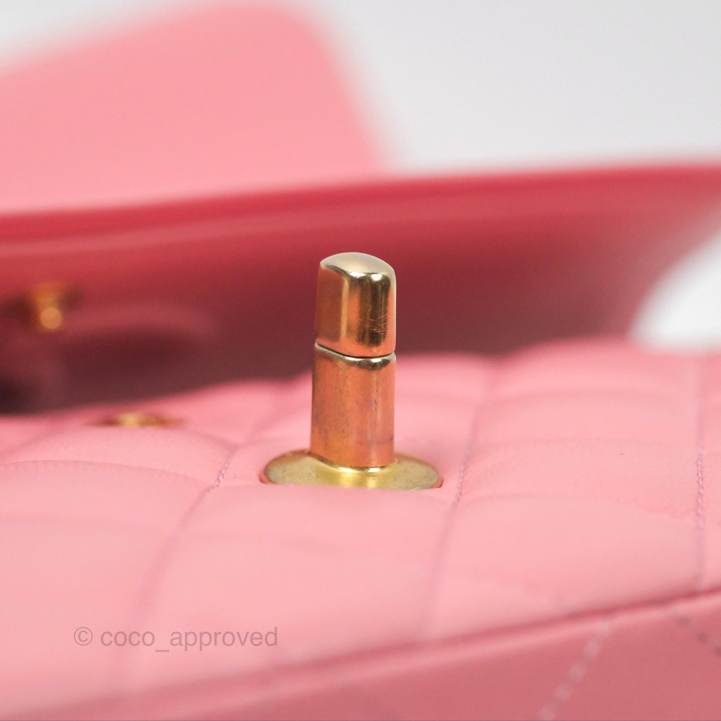 Chanel Small Classic Quilted Flap Pink Lambskin Gold Hardware