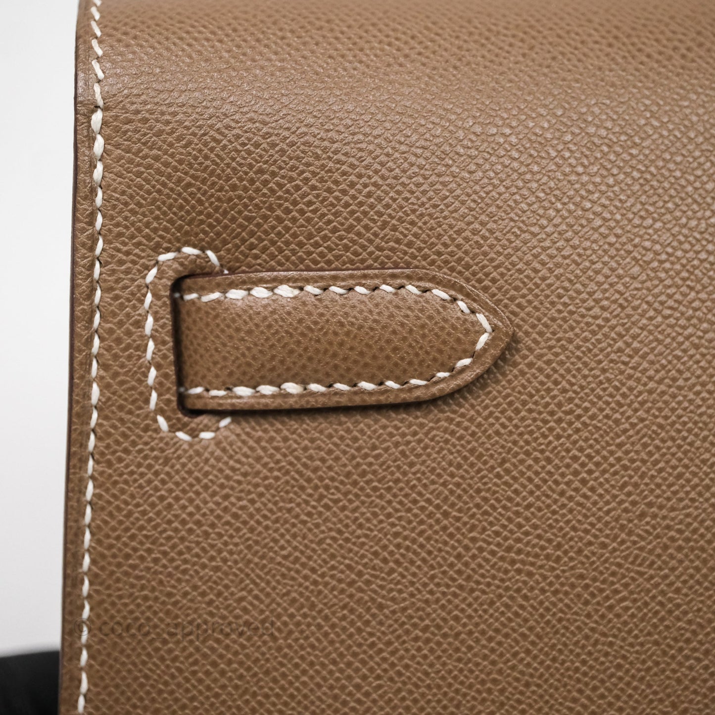 Hermes Kelly Elan Etoupe Madame Palladium Hardware