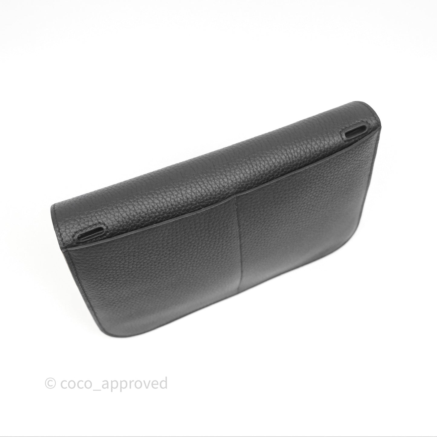 Hermès Halzan 25 Black Noir 89 Clemence Palladium Hardware