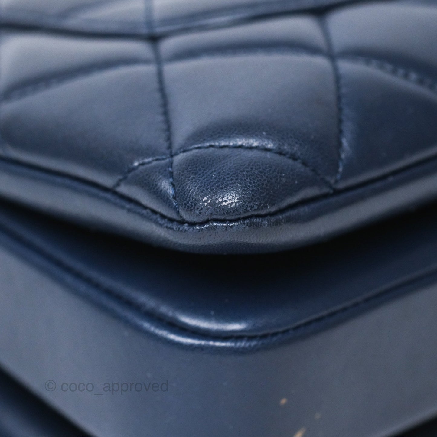 Chanel Small Trendy CC Navy Lambskin Gold Hardware
