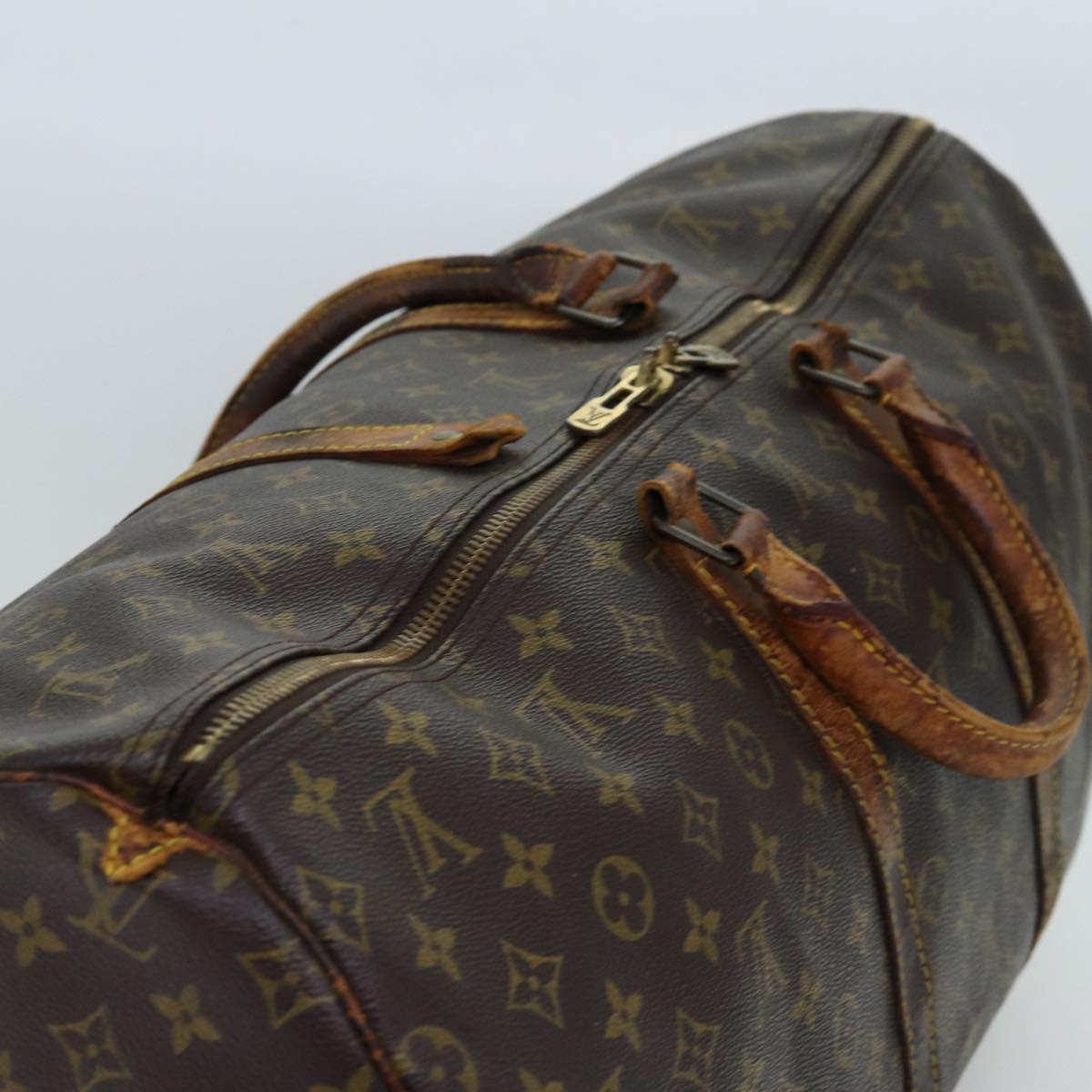 LOUIS VUITTON Monogram Keepall 50 Boston Bag M41426 LV 75091
