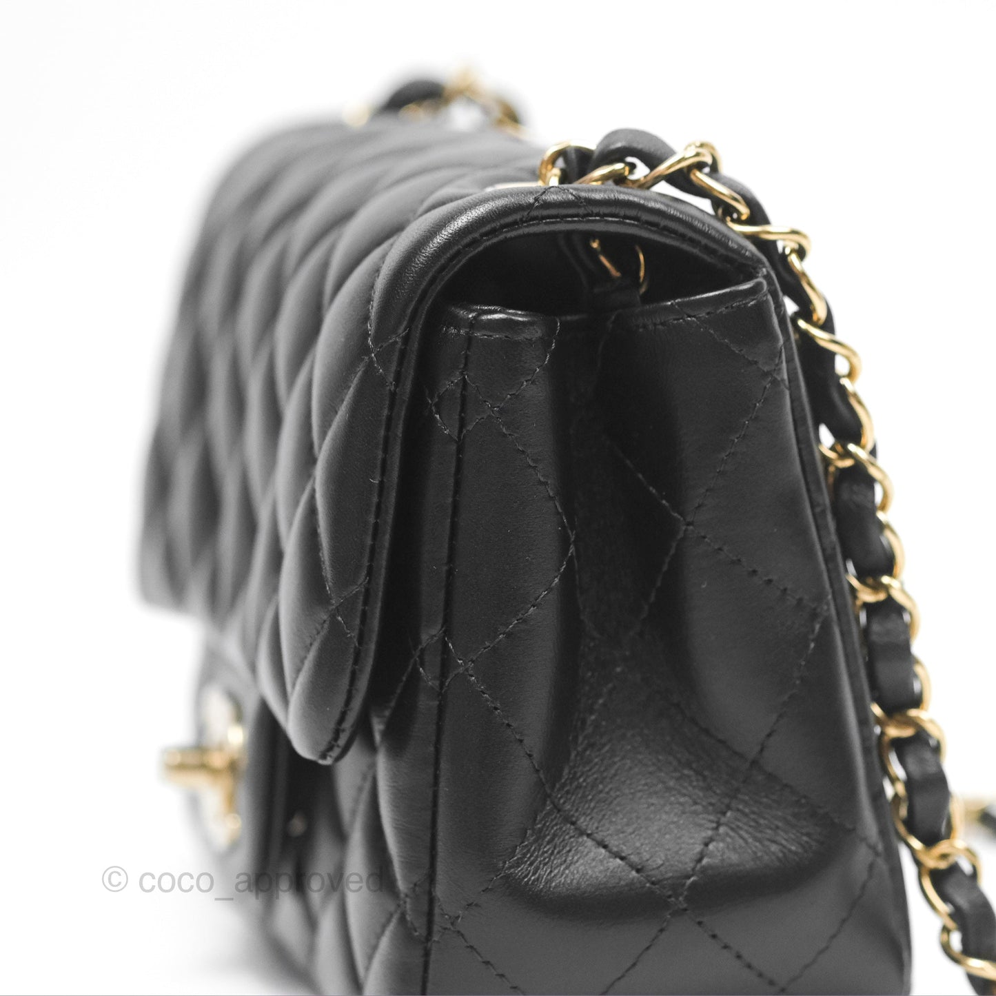 Chanel Mini Square Black Lambskin Gold Hardware