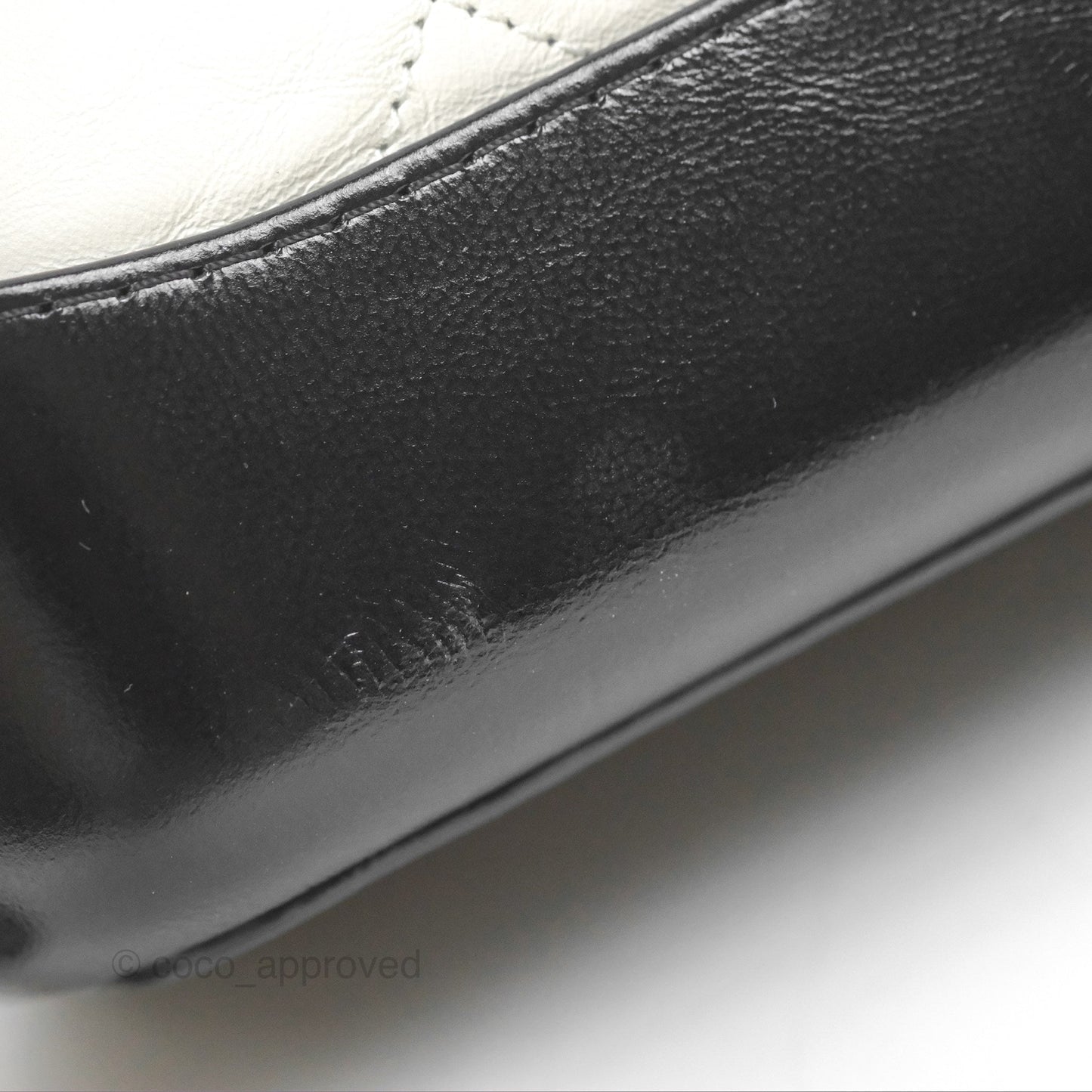 Chanel Small Gabrielle Hobo Quilted Black White Aged Calfskin