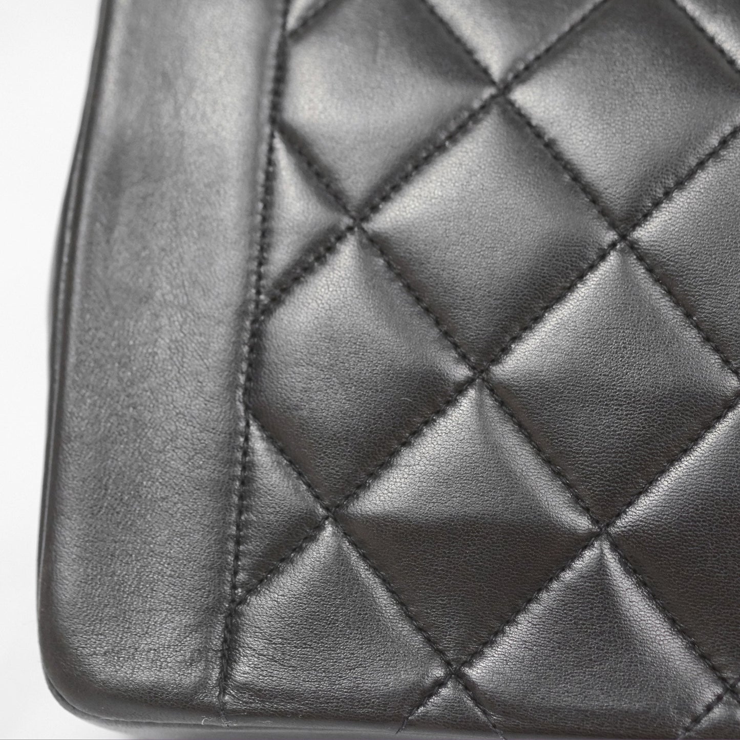 Chanel Vintage Medium Classic Diana Bag Quilted Black Lambskin 24K Gold Hardware
