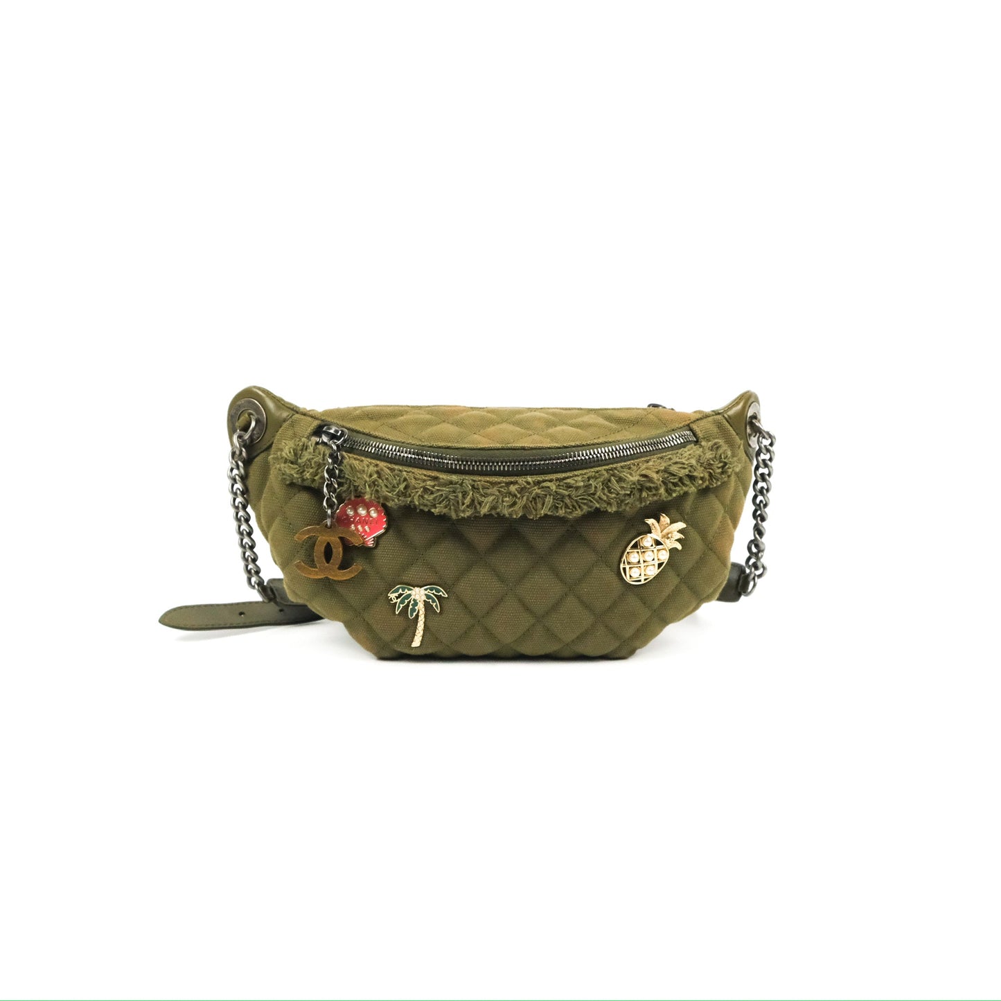 Chanel Coco Cuba Charms Waist Bag Khaki 17C