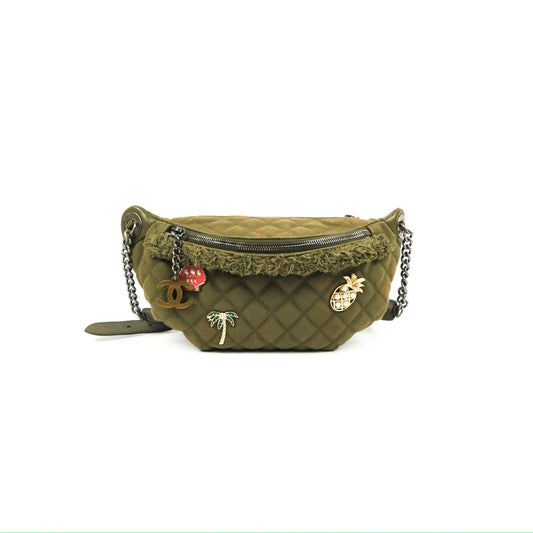 Chanel Coco Cuba Charms Waist Bag Khaki 17C