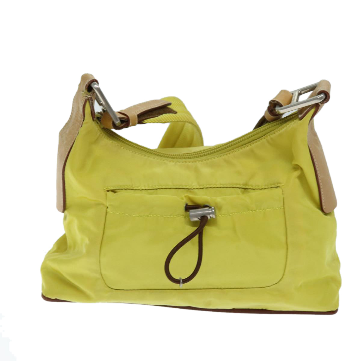 Luxury PradaShoulder Bag Nylon Yellow 75118
