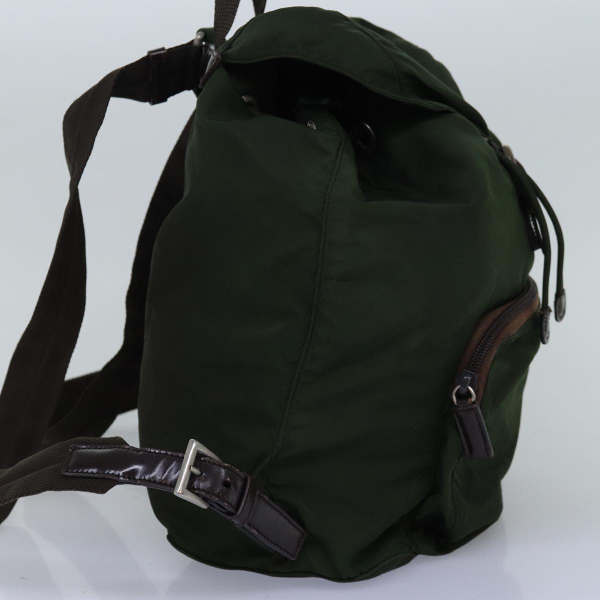 Luxury PradaBackpack Nylon Khaki 75122