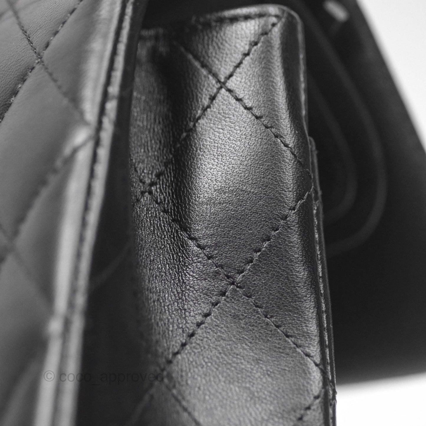 Chanel Classic M/L Medium Flap Quilted Black Lambskin Rose Gold Hardware