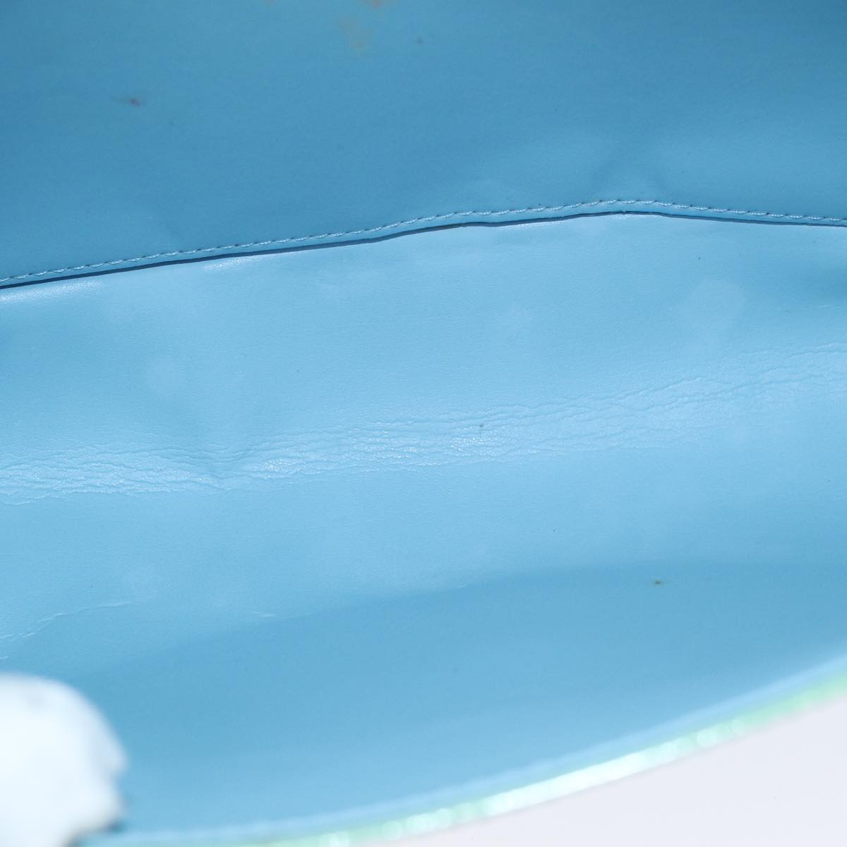 LOUIS VUITTON Monogram Vernis Thompson Street Bag Baby Blue M91009 75164