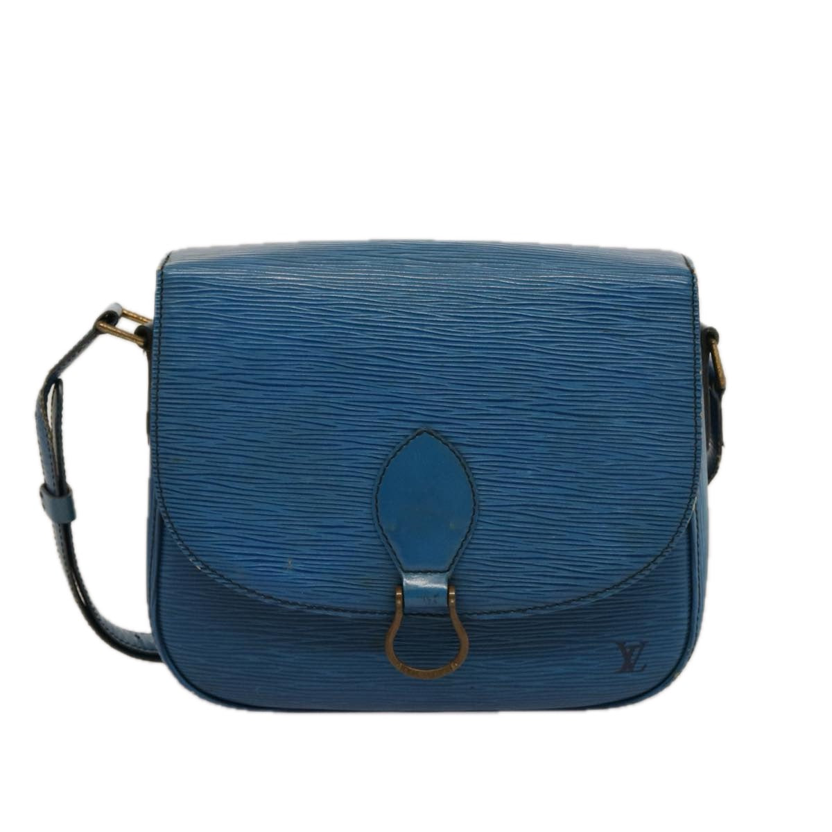 LOUIS VUITTON Epi Saint Cloud GM Shoulder Bag Toledo Blue M52195 LV 75169