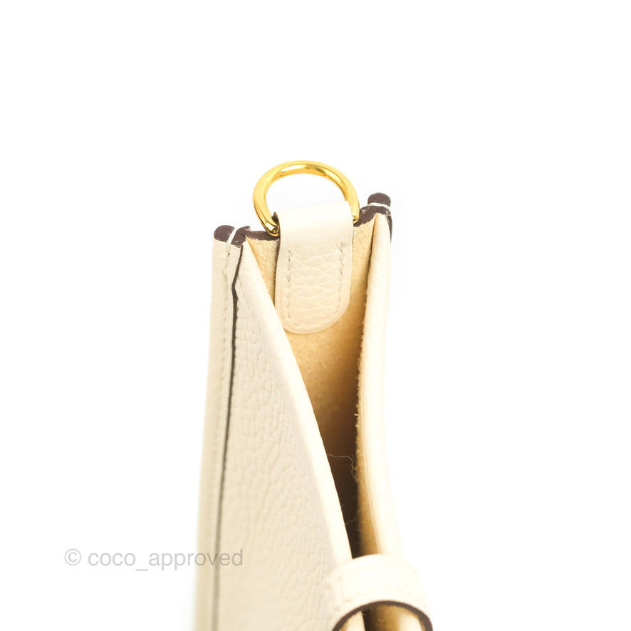 Hermès Mini Evelyne 16 Nata Clemence Gold Hardware