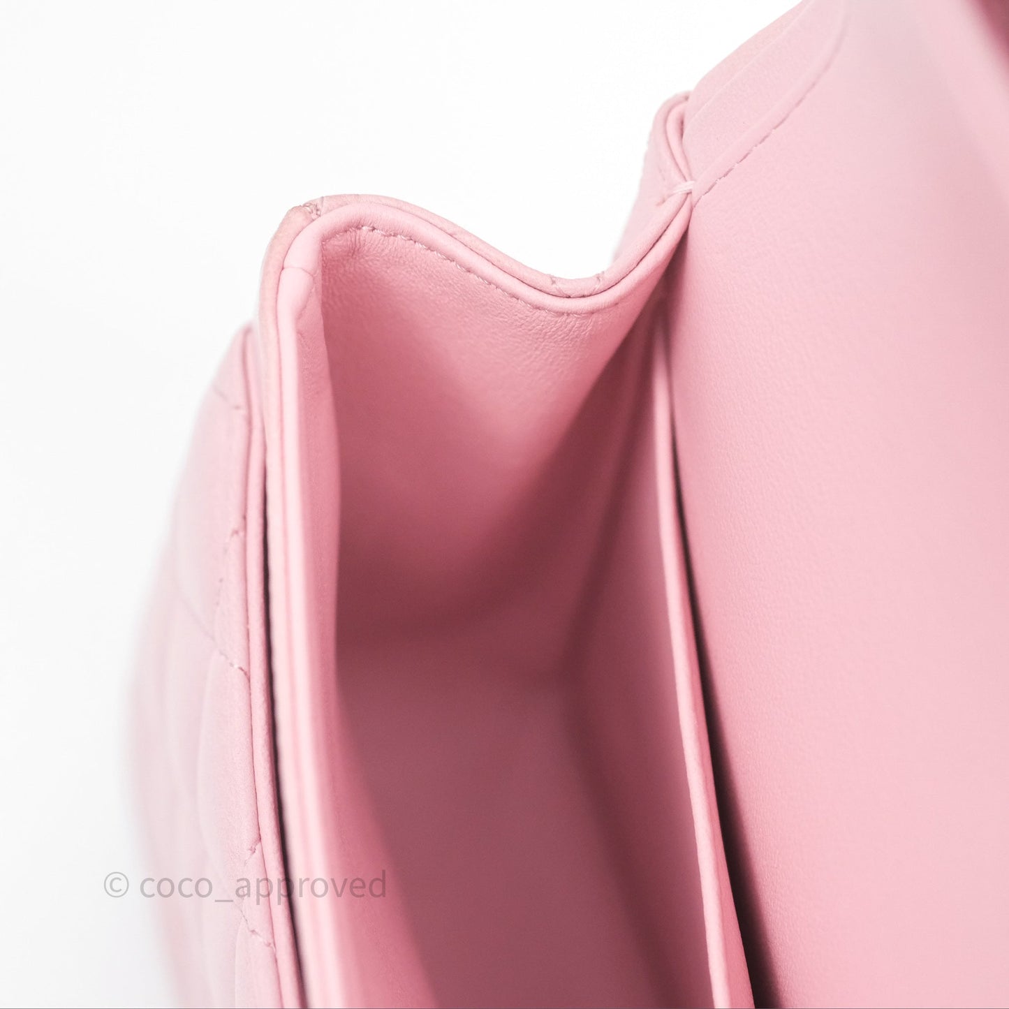 Chanel Classic M/L Medium Flap Quilted Pink Lambskin Gold Hardware