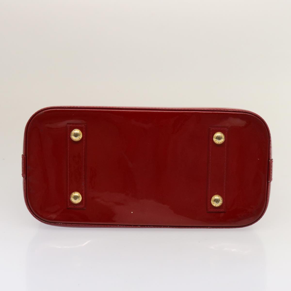 LOUIS VUITTON Monogram Vernis Alma PM Hand Bag Red Slys M90169 LV 75188