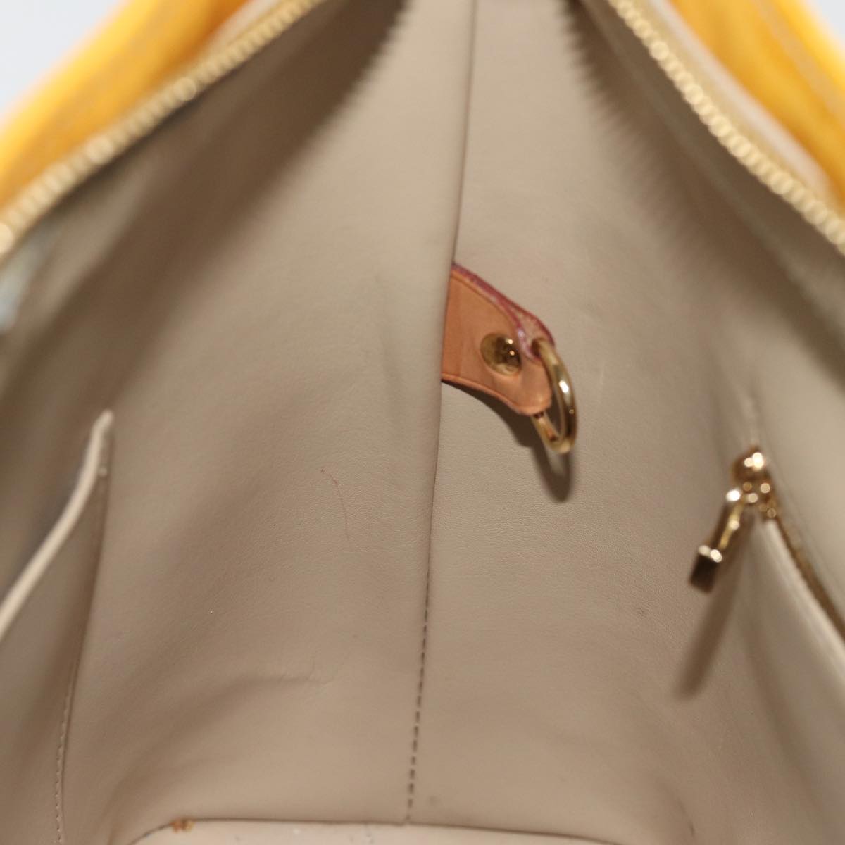 LOUIS VUITTON Monogram Vernis Houston Hand Bag Beige M91004 LV 75190