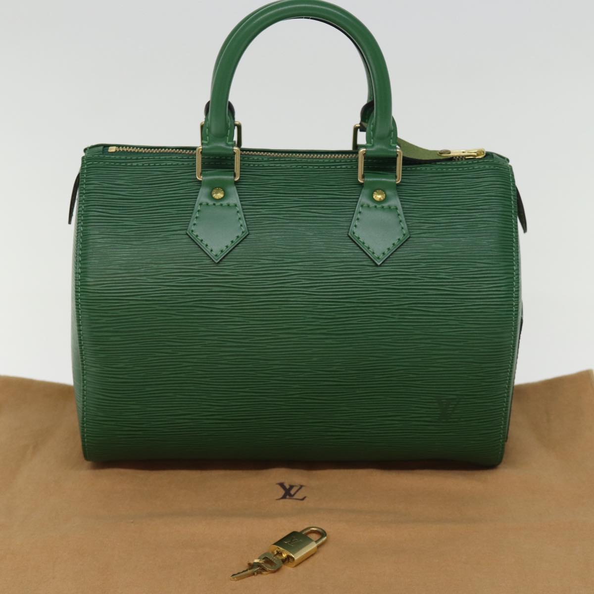 LOUIS VUITTON Epi Speedy 25 Hand Bag Borneo Green M43014 LV 75194A