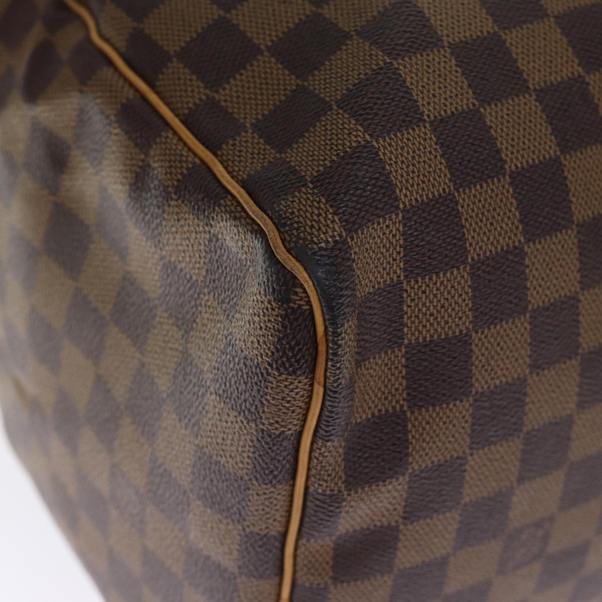 LOUIS VUITTON Damier Ebene Keepall 45 Boston Bag LV 75198A