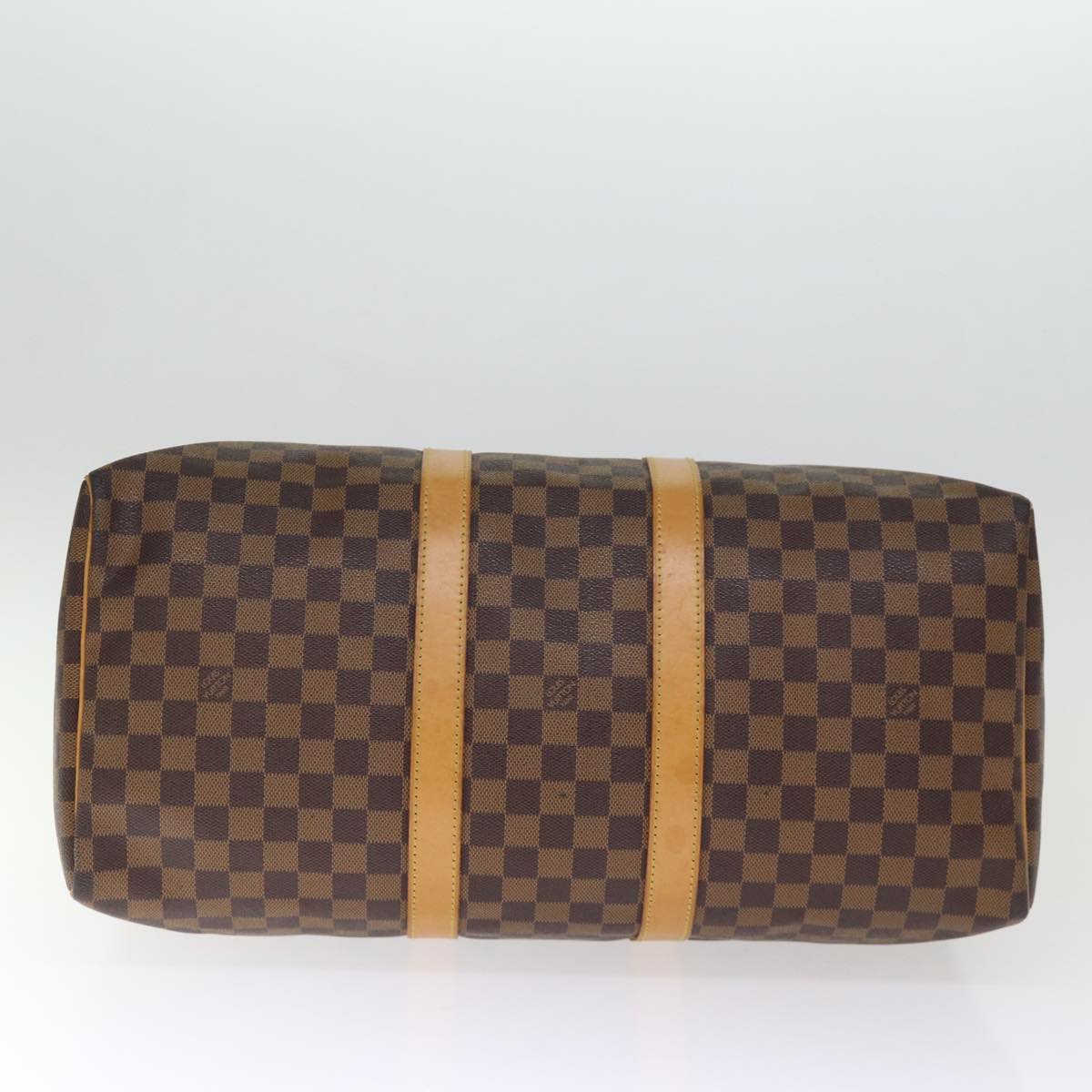 LOUIS VUITTON Damier Ebene Keepall 45 Boston Bag LV 75198A