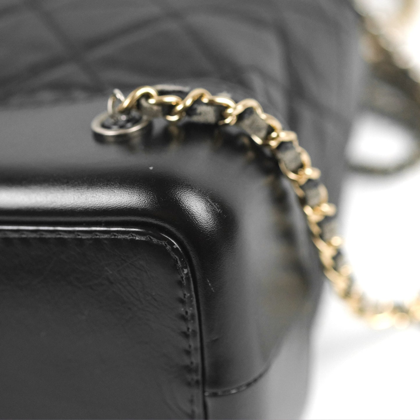 Chanel Medium Gabrielle Backpack Black Aged Calfskin