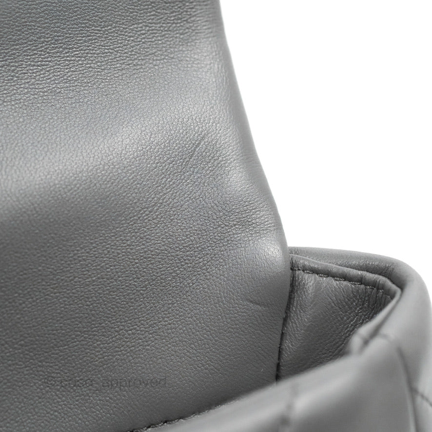 Chanel 19 Small Dark Grey Lambskin Mixed Hardware