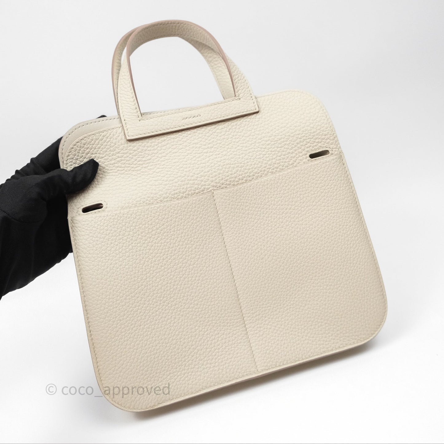 Hermès Halzan 25  Beton 8L Clemence Gold Hardware