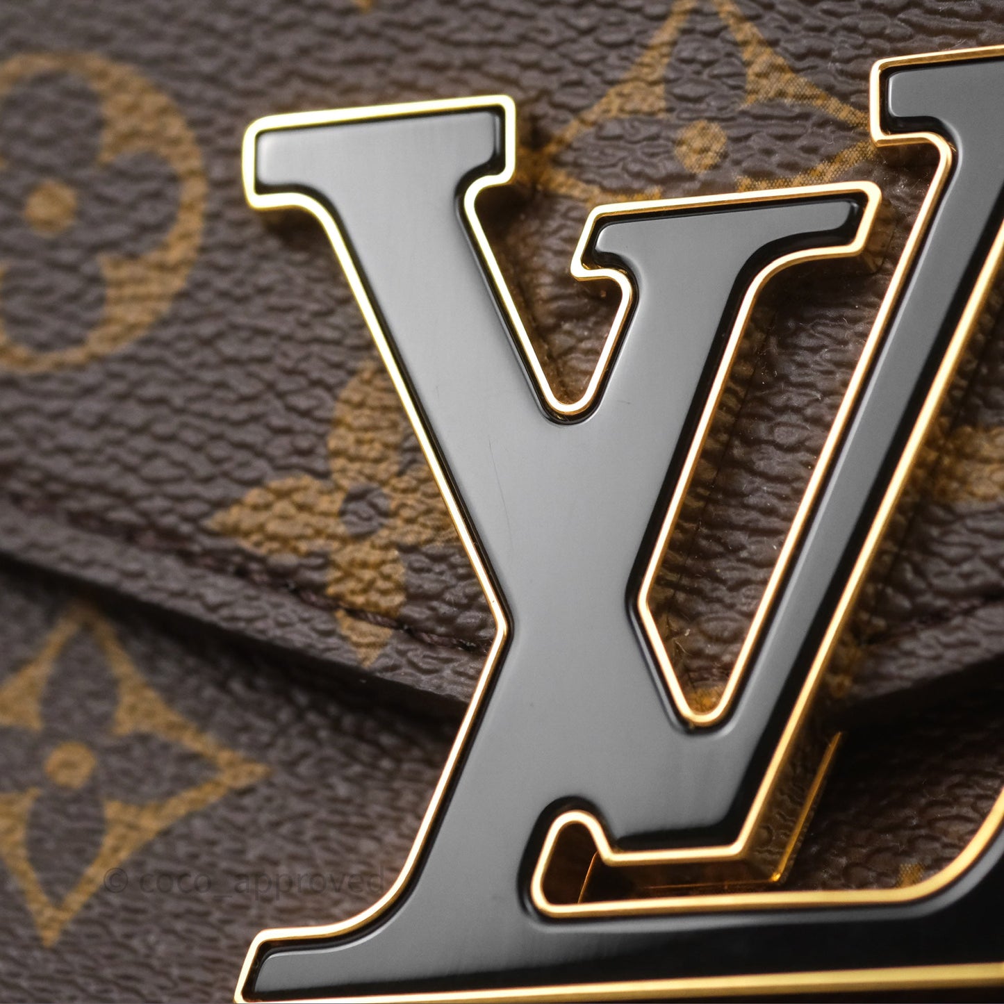Louis Vuitton Passy Coated Canvas Monogram Gold Hardware