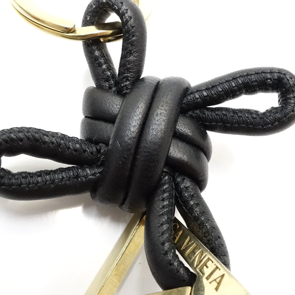 Luxury Bottega Veneta Leather Triangle Keyring