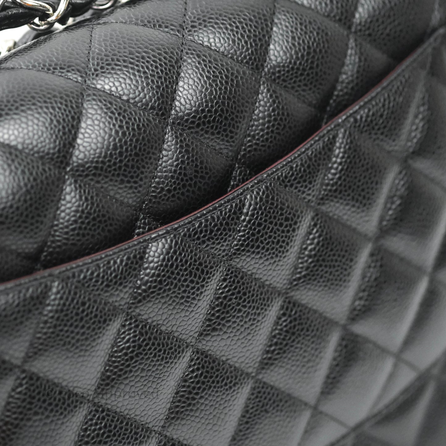 Chanel Jumbo Double Flap Black Caviar Silver Hardware⁣⁣