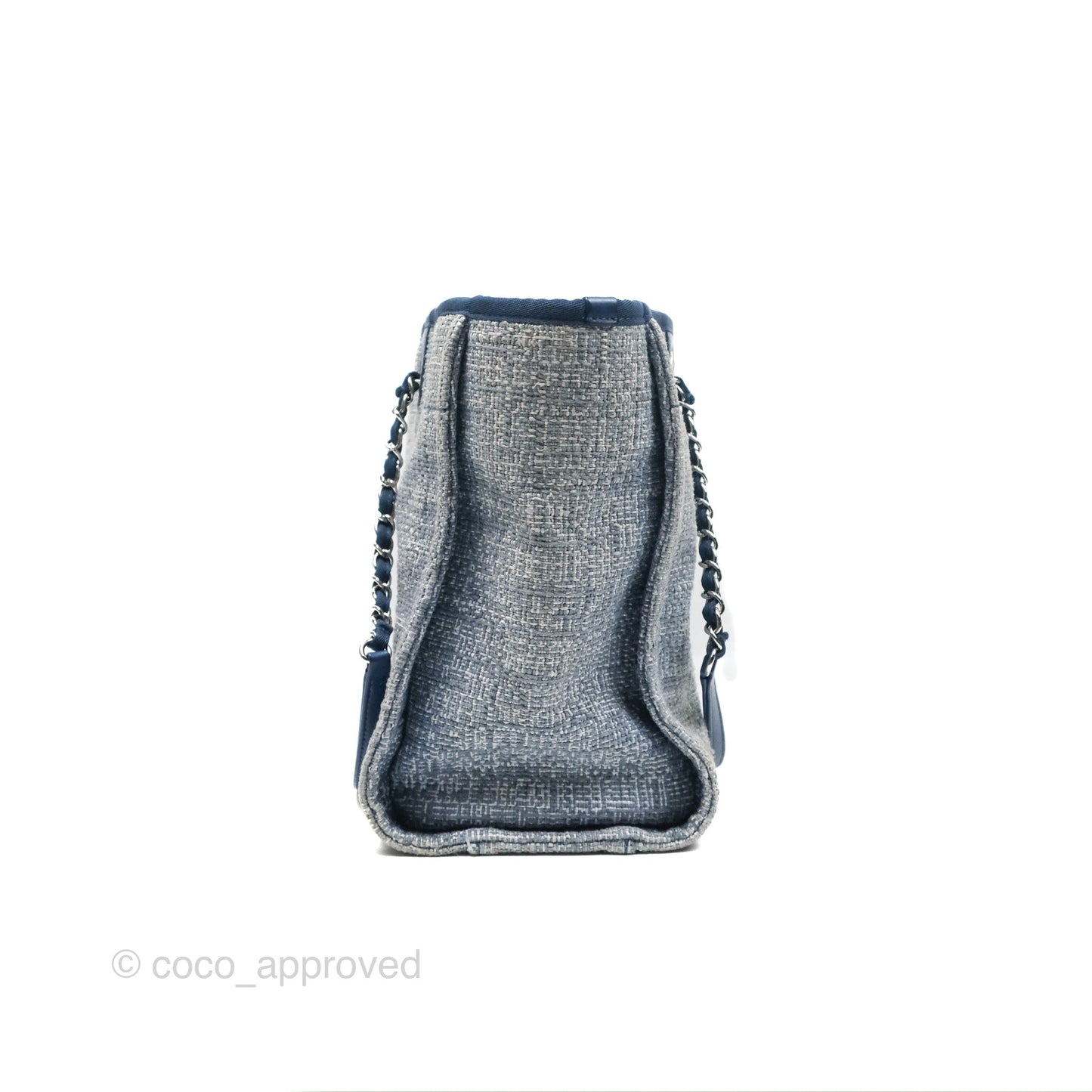 Chanel Medium Deauville Tote Blue Canvas