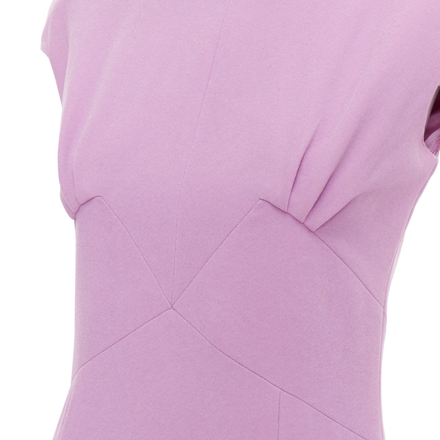 Luxury Bottega Veneta purple mock neck ruched dress