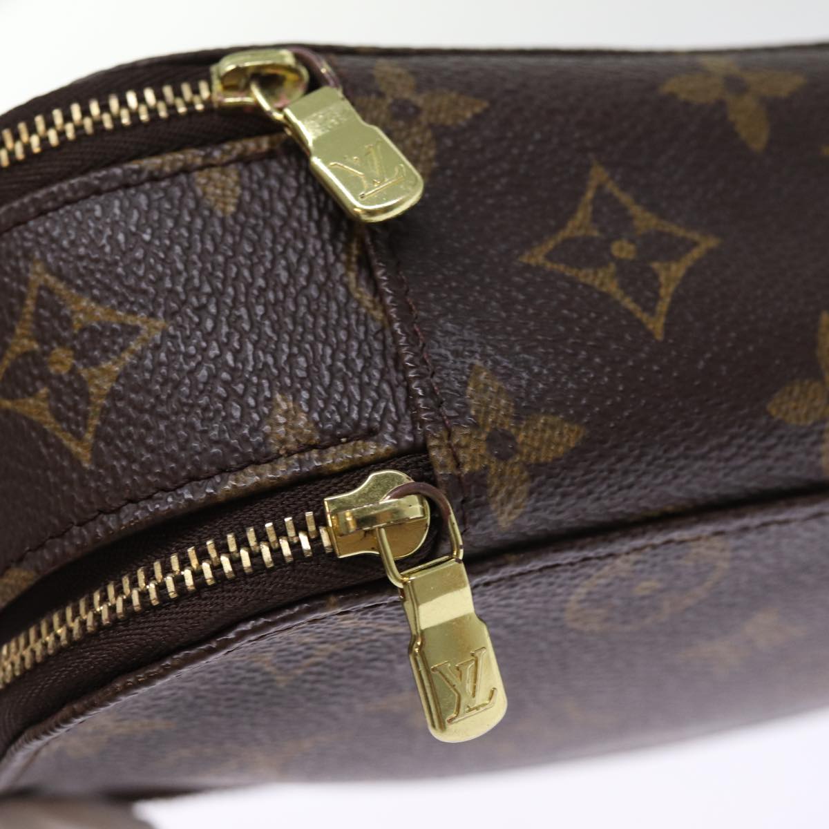 LOUIS VUITTON Monogram Trousse Brush MG Cosmetic Pouch M47505 LV 75252