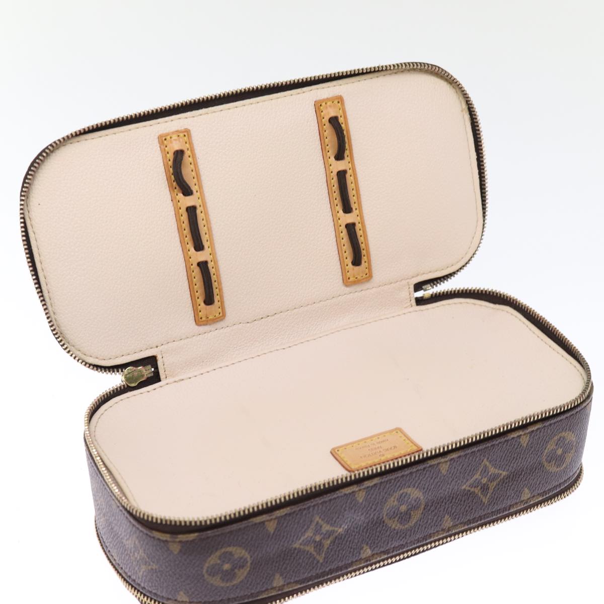 LOUIS VUITTON Monogram Trousse Brush MG Cosmetic Pouch M47505 LV 75252