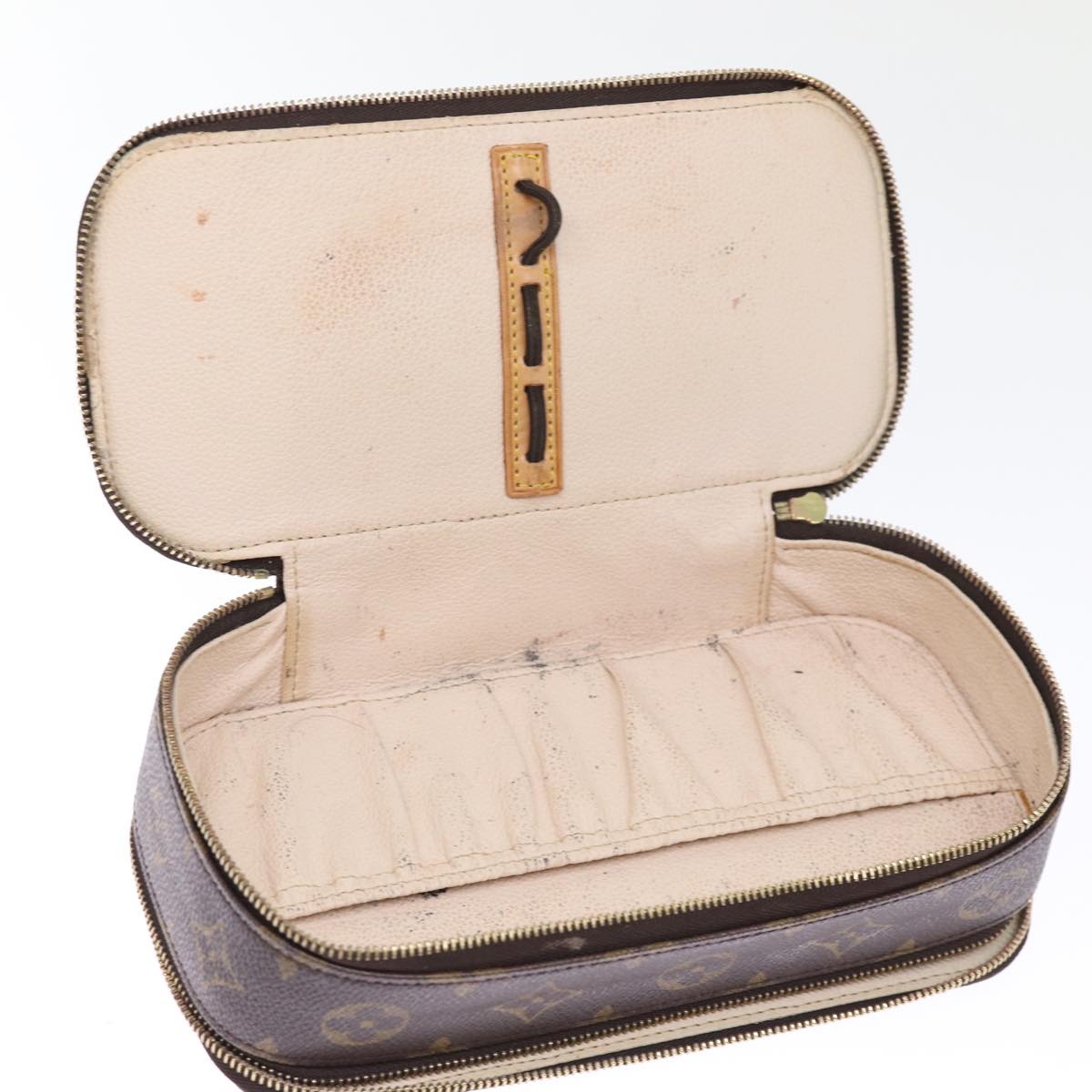 LOUIS VUITTON Monogram Trousse Brush MG Cosmetic Pouch M47505 LV 75252