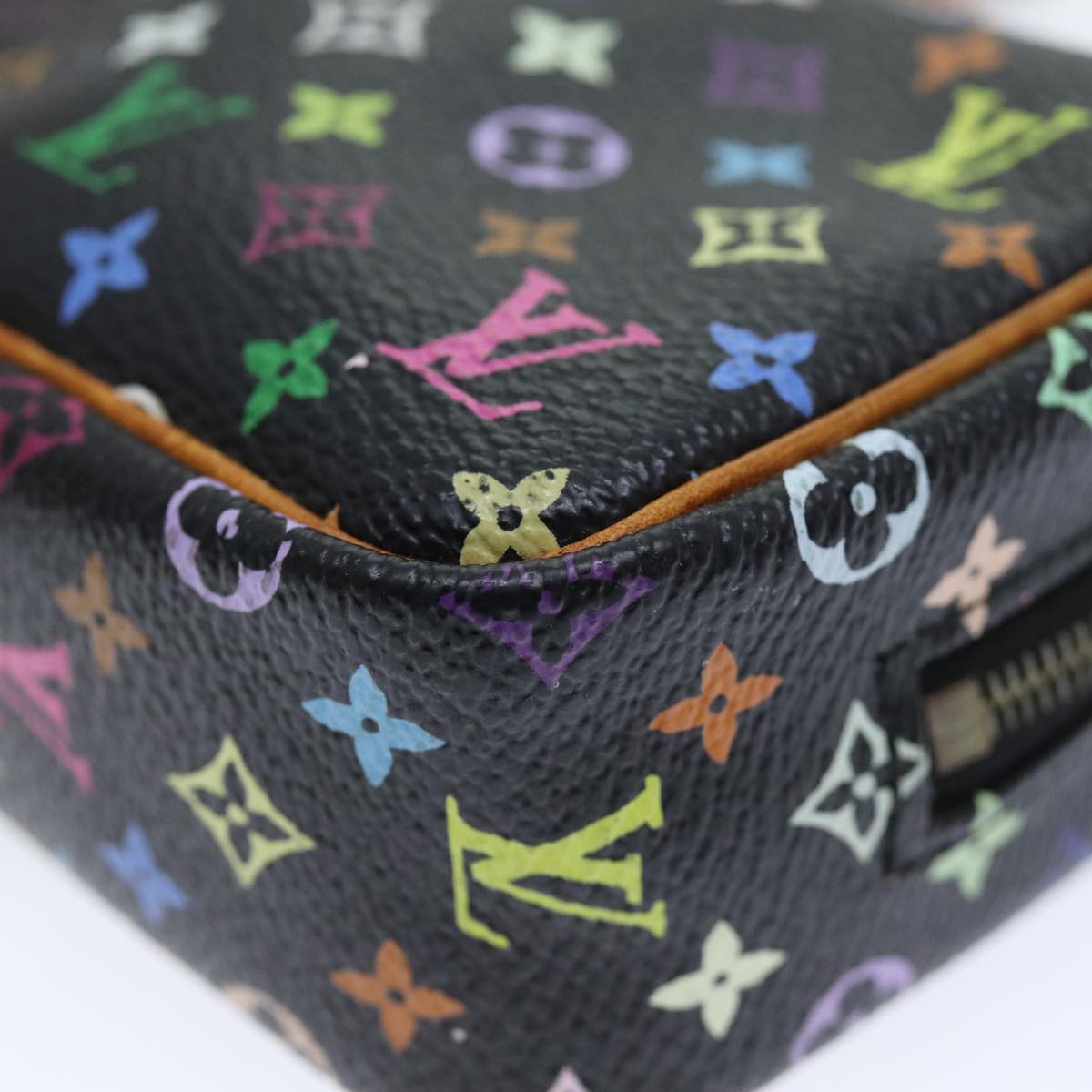 LOUIS VUITTON Monogram Multicolor Trousse Wapity Pouch Black M58034 75258