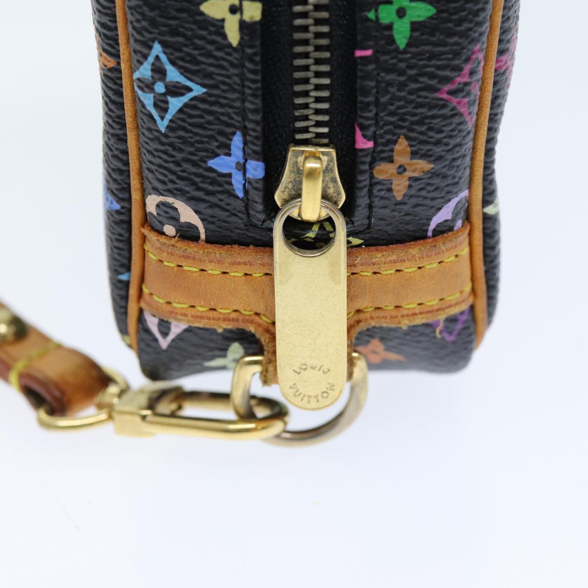 LOUIS VUITTON Monogram Multicolor Trousse Wapity Pouch Black M58034 75258
