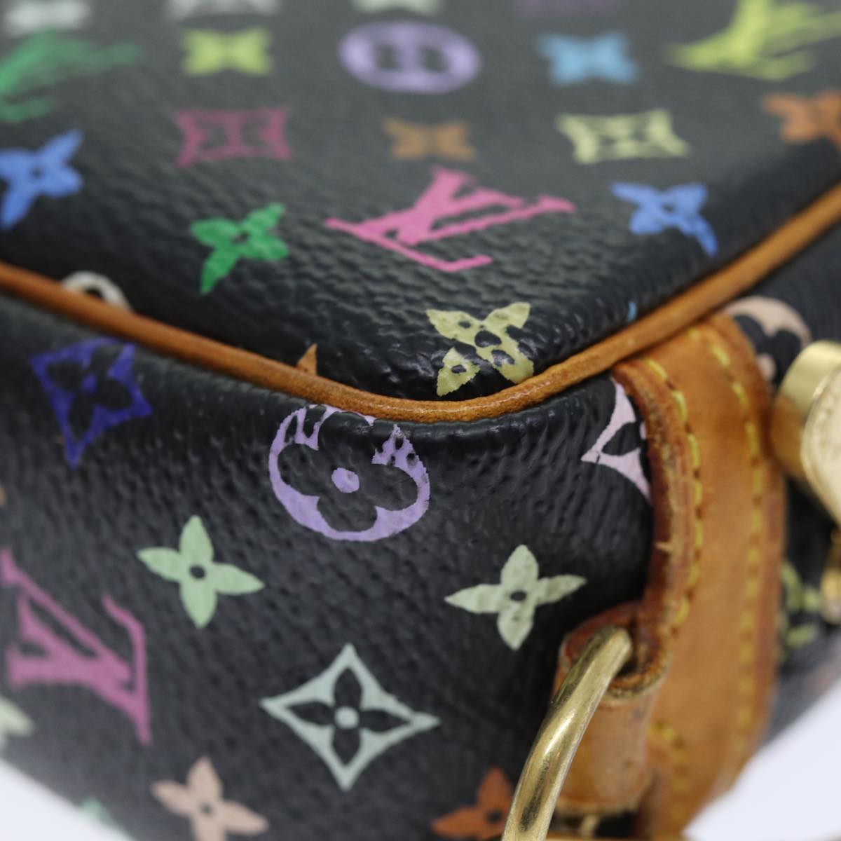 LOUIS VUITTON Monogram Multicolor Trousse Wapity Pouch Black M58034 75258