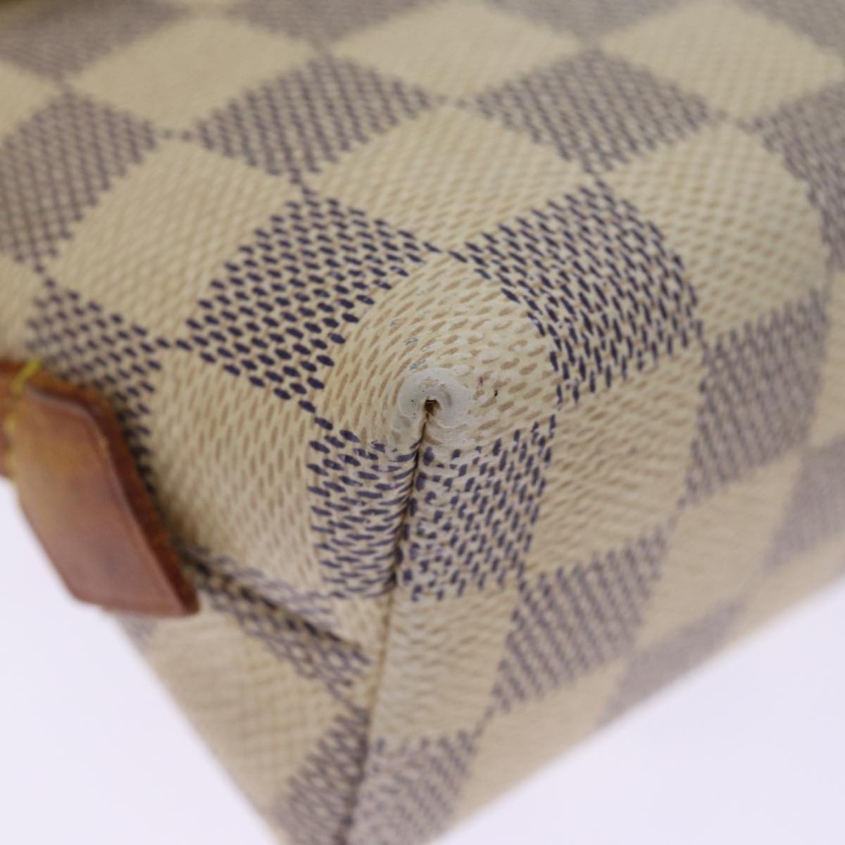 LOUIS VUITTON Damier Azur Pochette Cosmetic PM Pouch N60024 LV 75259