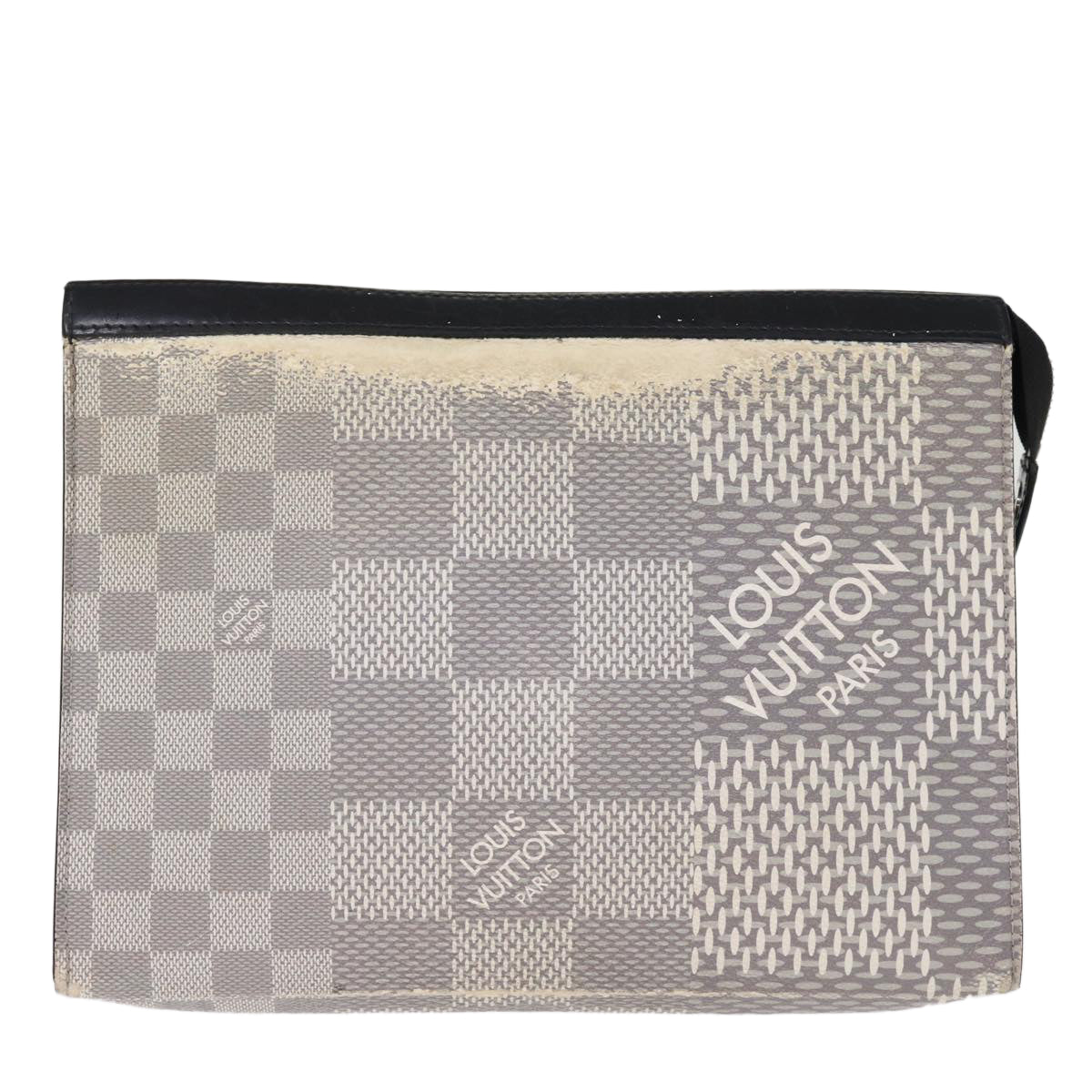 LOUIS VUITTON Damier Graphite 3D Pochette Voyager MM Bag N60443 LV 75261