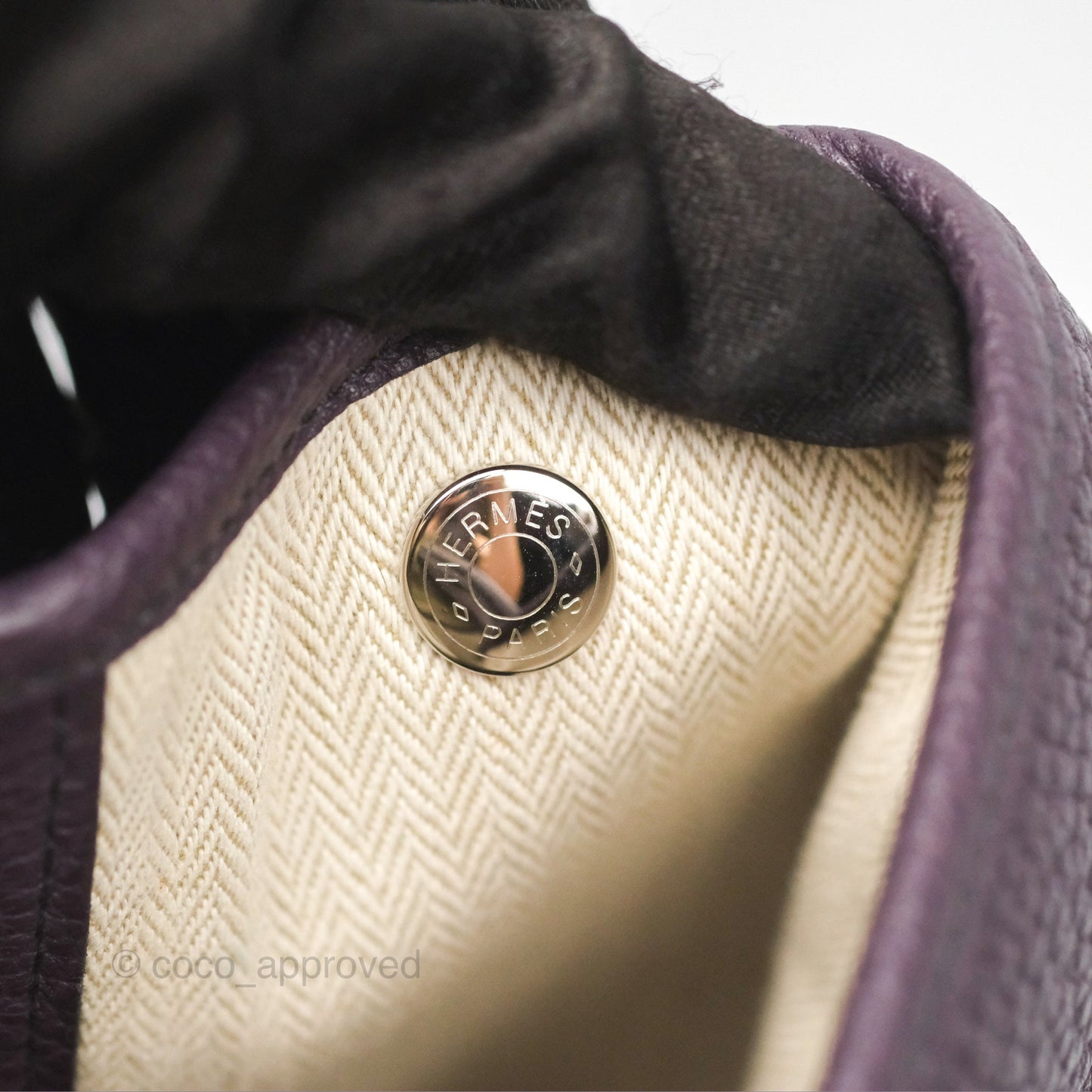 Hermes Garden Party 36 Veau Negonda 59 Raisin Palladium Hardware