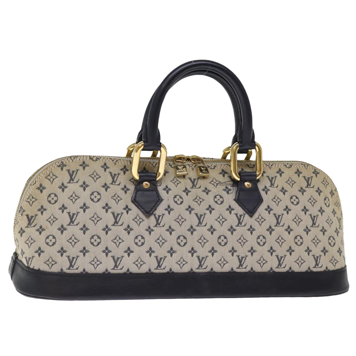 LOUIS VUITTON Monogram Mini Alma Ron Hand Bag Blue M92205 LV 75285